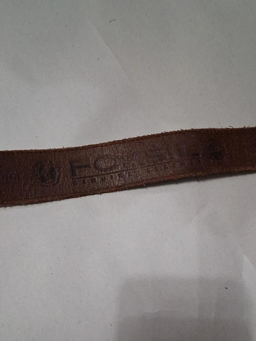 VINTAGE Fossil Brown Leather Women's Belt with Gold-Tone Ornate Buckle